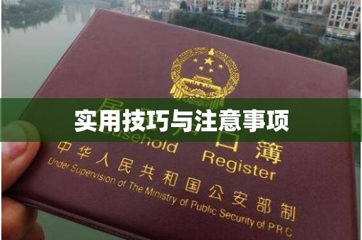哈尔滨实用技巧与注意事项