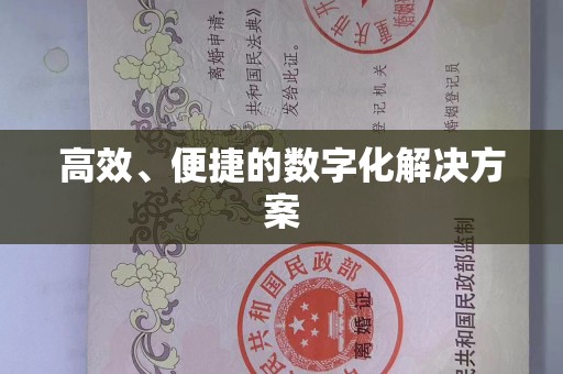 哈尔滨高效、便捷的数字化解决方案