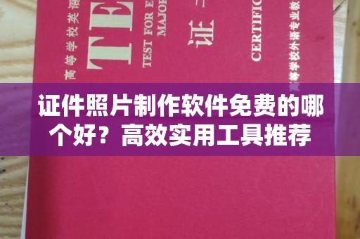 哈尔滨证件照片制作软件免费的哪个好？高效实用工具推荐