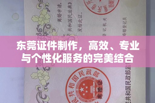 哈尔滨东莞证件制作，高效、专业与个性化服务的完美结合