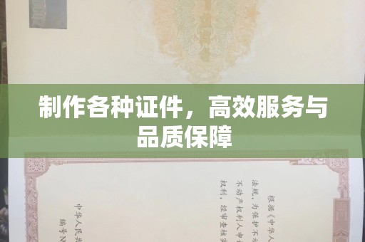 哈尔滨制作各种证件，高效服务与品质保障