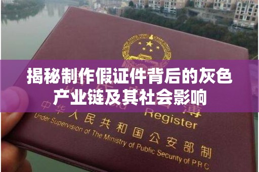 哈尔滨揭秘制作假证件背后的灰色产业链及其社会影响