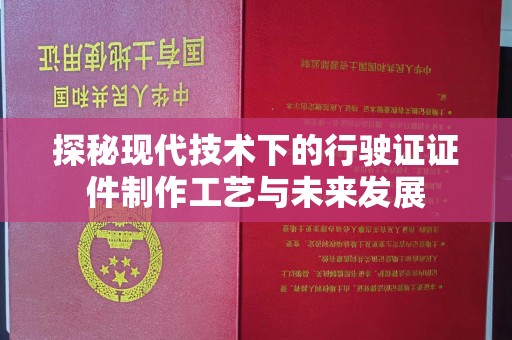 哈尔滨探秘现代技术下的行驶证证件制作工艺与未来发展