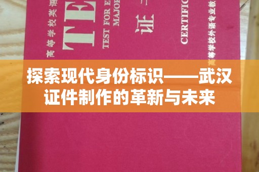 哈尔滨探索现代身份标识——武汉证件制作的革新与未来