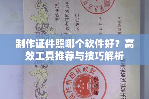 哈尔滨制作证件照哪个软件好？高效工具推荐与技巧解析