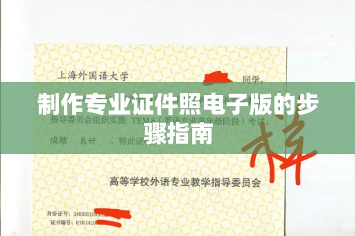 哈尔滨制作专业证件照电子版的步骤指南