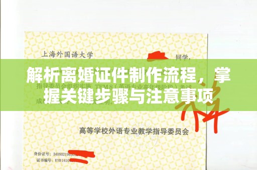 哈尔滨解析离婚证件制作流程，掌握关键步骤与注意事项
